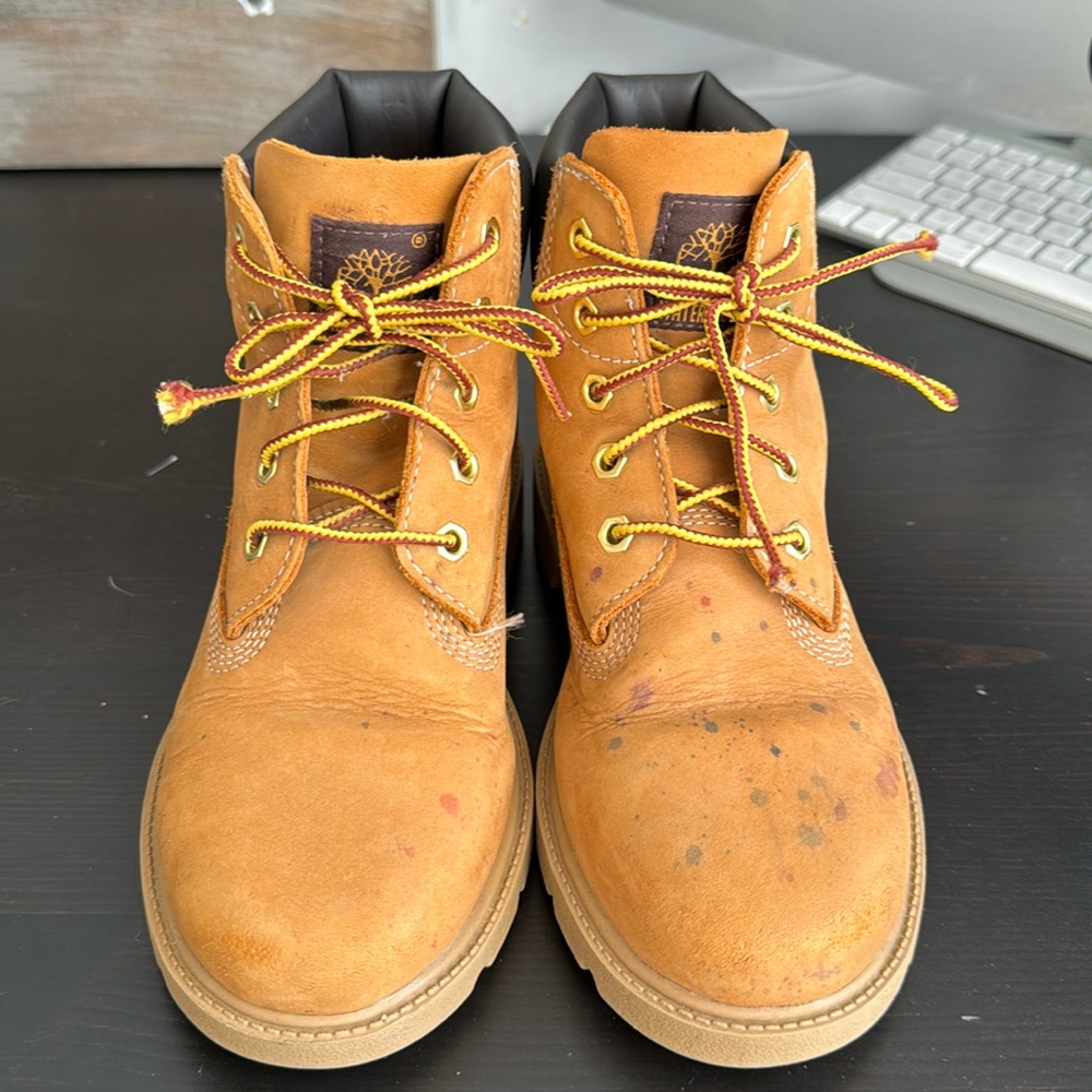 Used Size 3 Boys waterproof Timberland boots